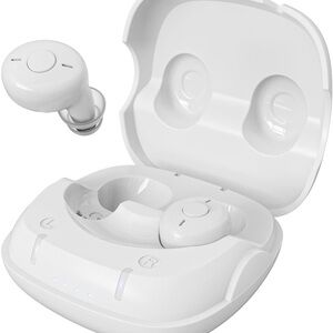 Wireless White Earbuds with Charging Case
